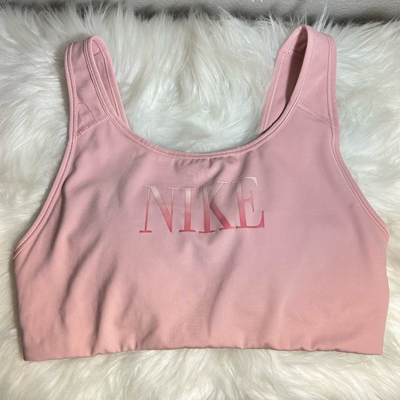 Nike Dri-FIT Logo Scoop-Back Medium-Impact Sports Bra Size Large - Picture 3 of 5